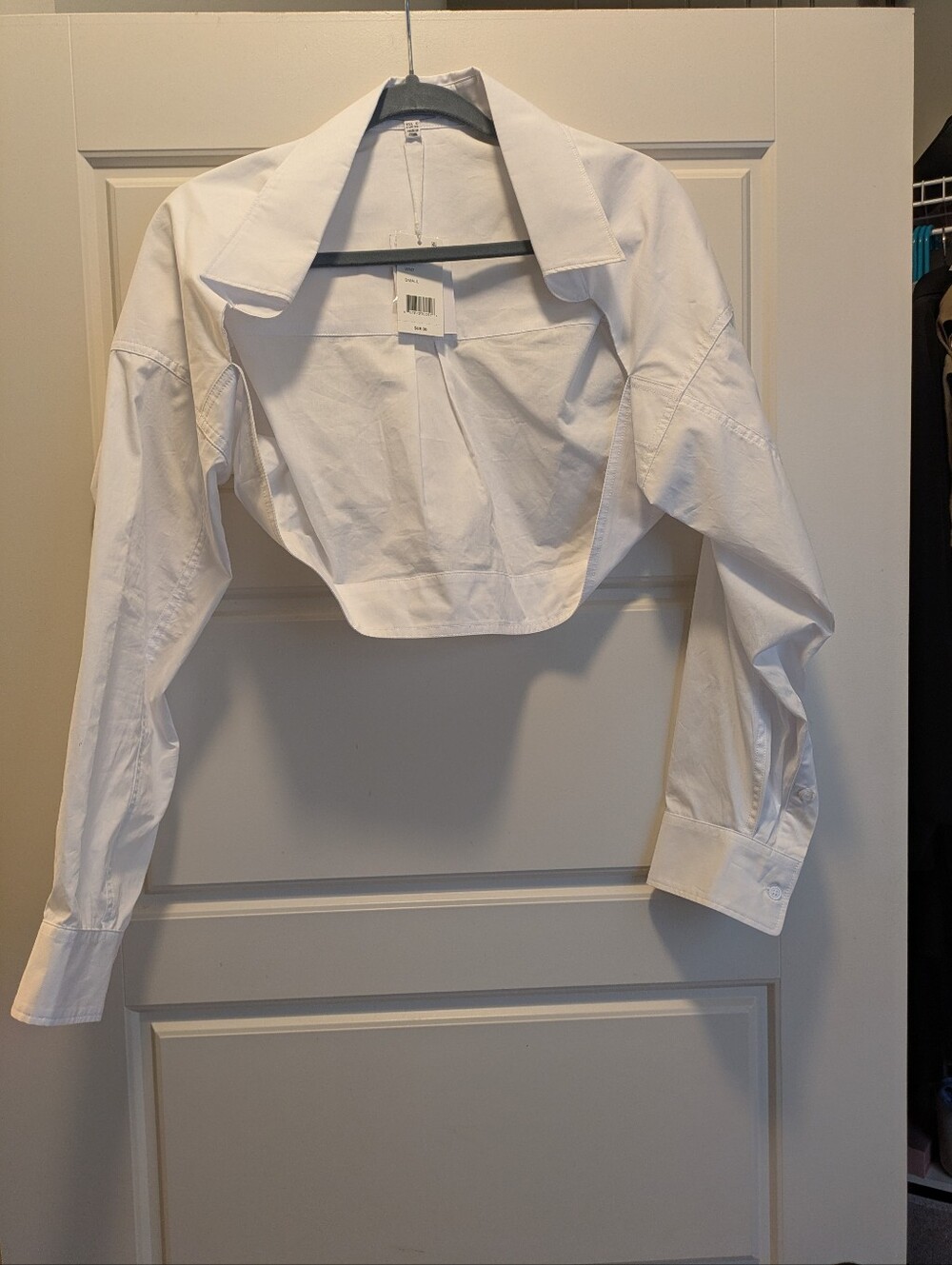 White Cropped Shirt Jacket NWT
